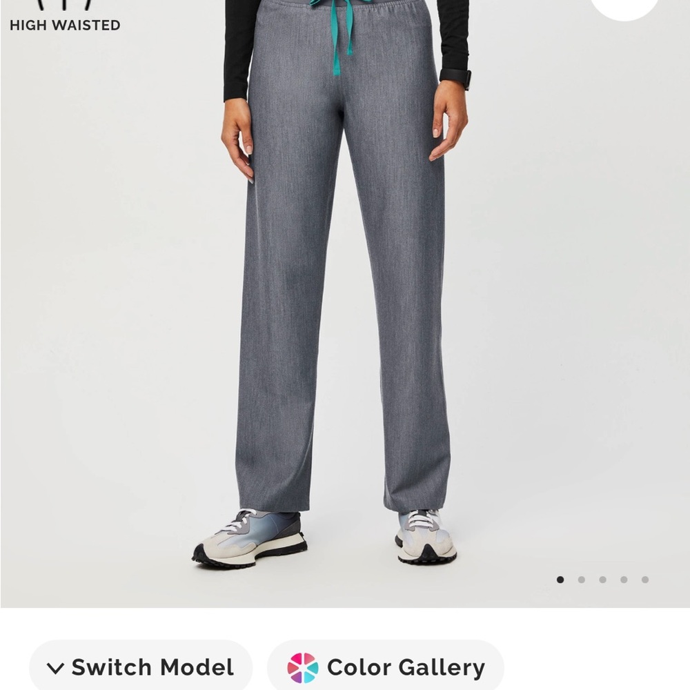 Figs Charcoal High-Waisted Pants